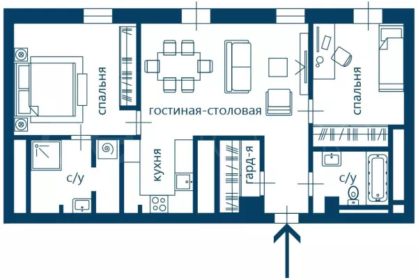 Продажа квартиры площадью 69 м² 4 этаж в Современник по адресу Басманный, ул. Машкова 13 строение 1